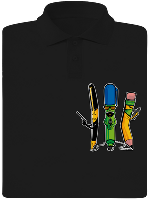 Písací gang pánska polokošeľa Black