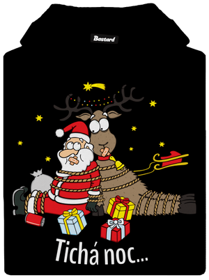 Tichá noc pánska mikina klokanka Black