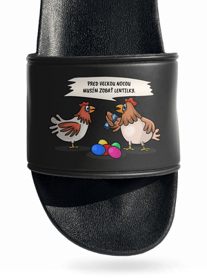 Sliepka pred Veľkou nocou šľapky Black