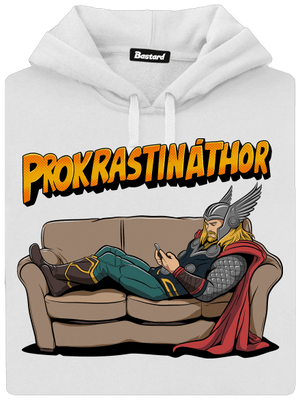 Prokrastináthor dámska mikina klokanka White