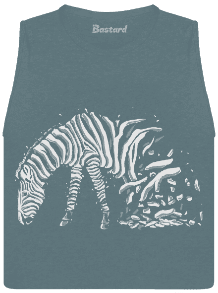 Zebrovaná láska dámske tielko voľné Heather Deep Teal