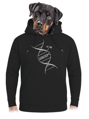 Sarcasm unisex mikina premium Dark Black