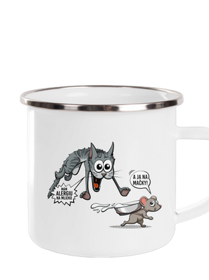 Alergická mačka a myš plecháčik White