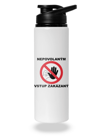 Nepovolaným vstup zakázaný flaša na vodu White