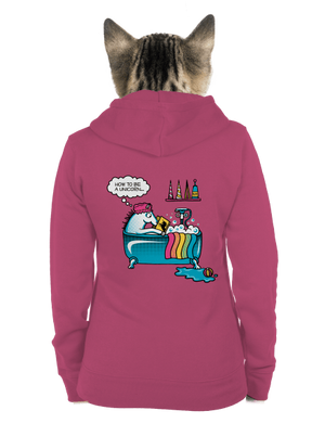 Ako sa stať jednorožcom dámska mikina na zips Magenta