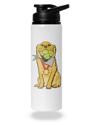 Zlatý retriever flaša na vodu White