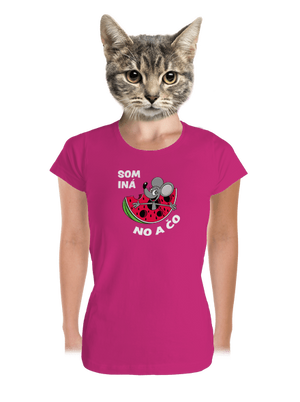 Som iná dámske tričko prémium Magenta