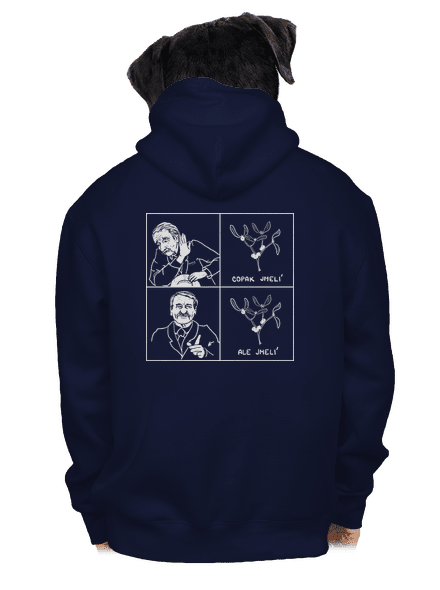 Cimrman: Copak jmelí pánska mikina na zips Navy