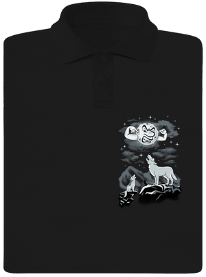 Vlčia ária pánska polokošeľa Black