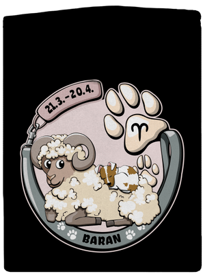 Psí horoskop: Baran dámska mikina na zips Black