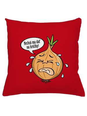 Cibuľa na krúžky vankúš Red