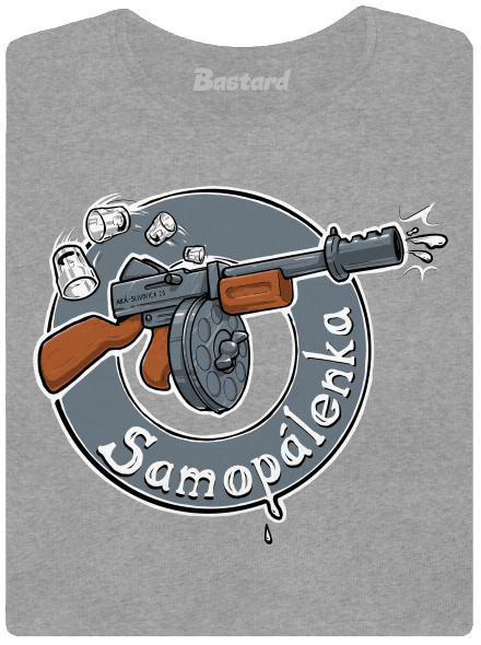 Samopálenka dámske tričko Dark Gray Melange