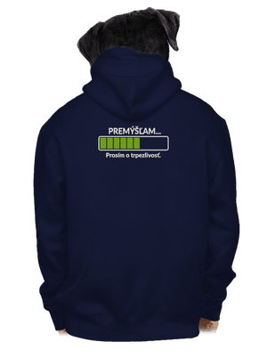 Premýšľam pánska mikina na zips Navy