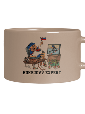 Hokejový expert hrnček makronka Brown Macaron