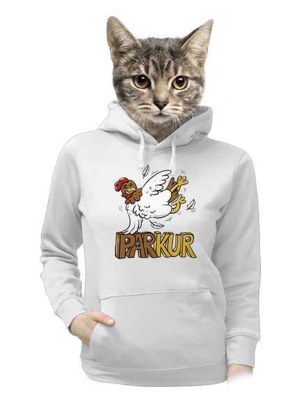 Parkur dámska mikina klokanka White