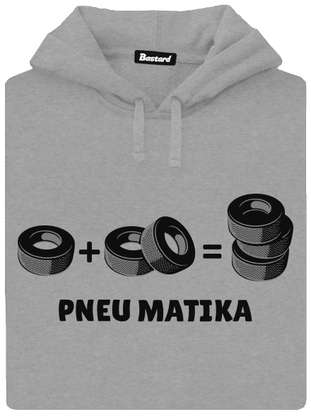 Pneu Matika pánska mikina klokanka Light Melange