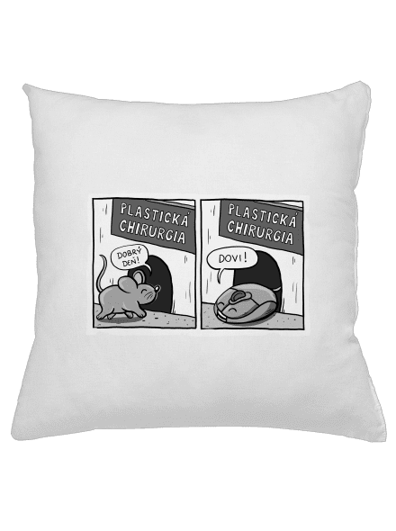 Myš na plastike vankúš White