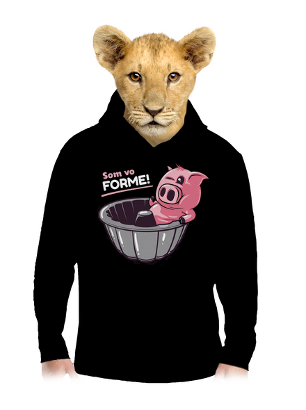 Vo forme detská mikina klokanka Black