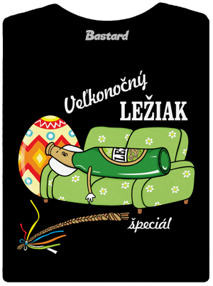 Veľkonočný ležiak dámske tričko s lemom Black