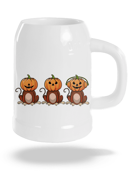 Halloween opičky polliter White