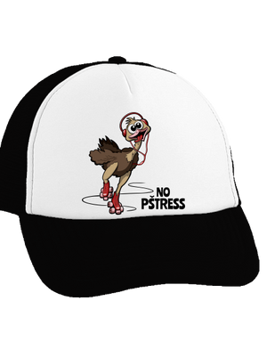 No pštress šiltovka truckerka Black cap