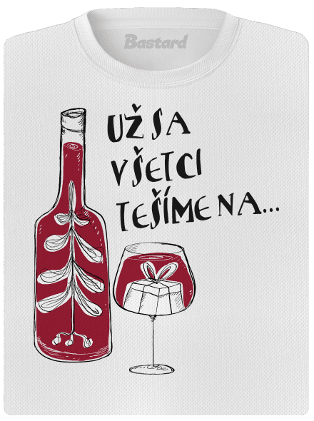 Vianoce vo víne dámske športové tričko White