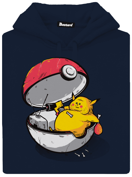 Koniec pokémona pánska mikina klokanka Navy
