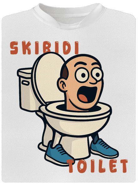 Skibidi Toilet detské športové tričko White