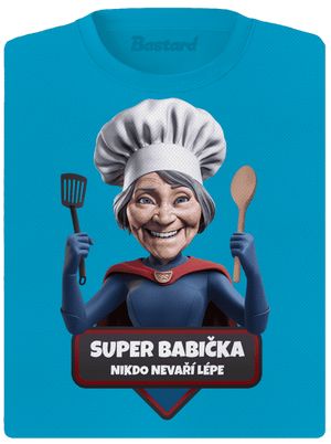 Super babička dámske športové tričko Blue Atol