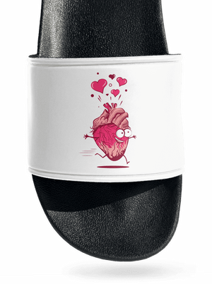 Zamilované srdiečka šľapky White