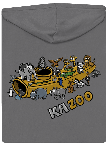 KaZoo dámska mikina na zips Steel Gray