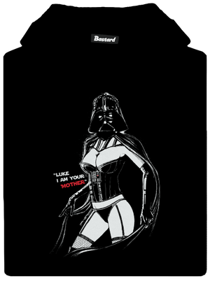 Mrs. Vader detská mikina klokanka Black