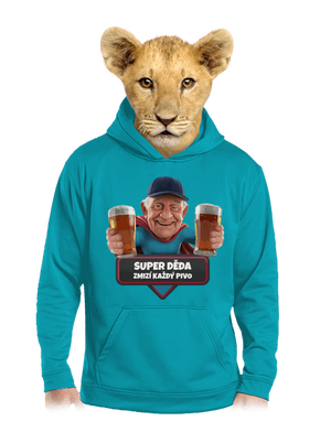 Super dedo detská mikina klokanka Hawaiian Blue