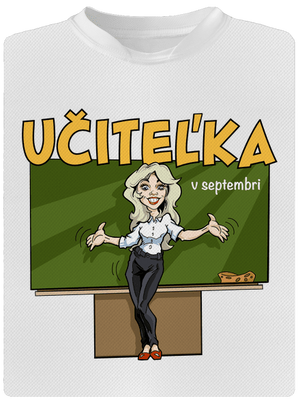 Učitel'ka v septembri pánske športové tričko White
