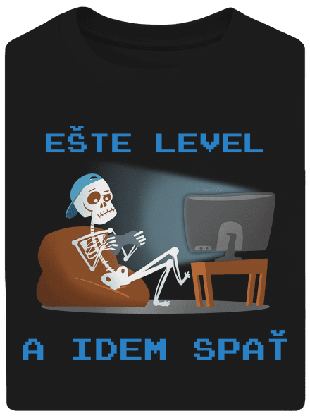 Ešte level unisex tričko oversized Black