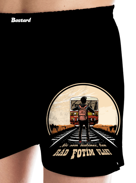 Fotím vlaky pánske trenky Black