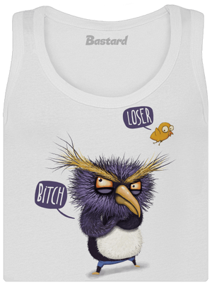 Tučniak nelieta dámske tielko klasické White