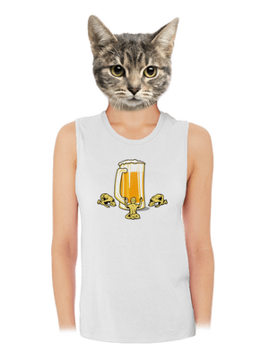 Piviště dámske tielko voľné White