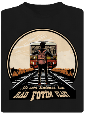 Fotím vlaky detské športové tričko Black