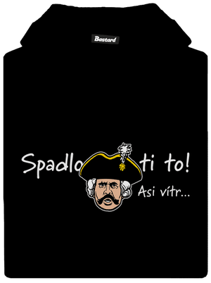 Spadlo ti to detská mikina klokanka Black