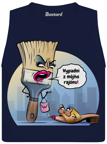 V cudzom rajóne dámske tielko voľné Navy