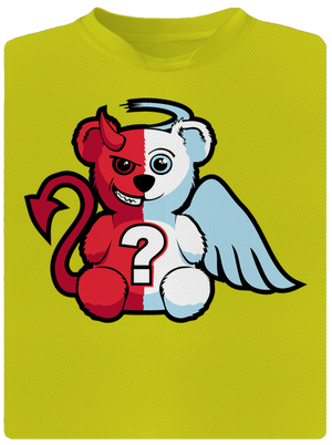 Anjel vs. diabol detské športové tričko Neon Yellow