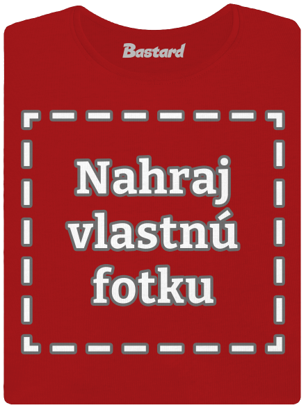 Vlastná potlač dámske tričko s lemom Red Mal