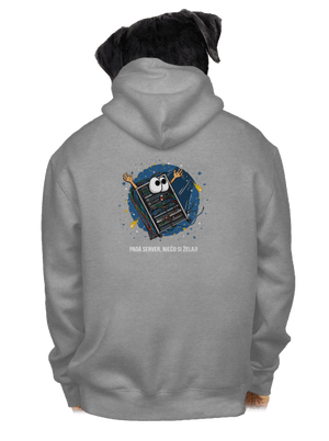 Padá server pánska mikina na zips Light Melange