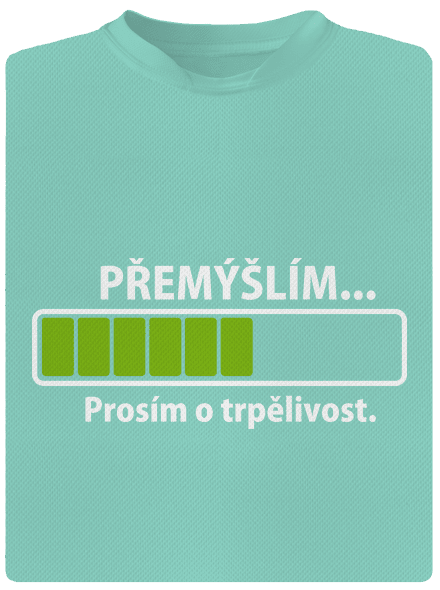 Premýšľam pánske športové tričko Mint Mal