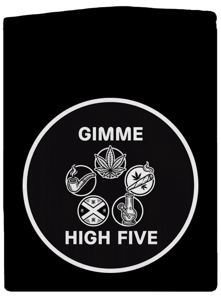 Gimme high five dámska mikina na zips Black