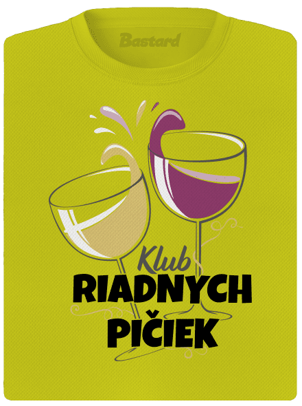 Klub riadnych pičiek dámske športové tričko Neon Yellow