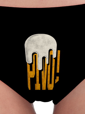 Nápis Pivo dámske nohavičky Black