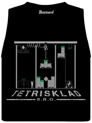 Tetrisklad dámske tielko voľné Black