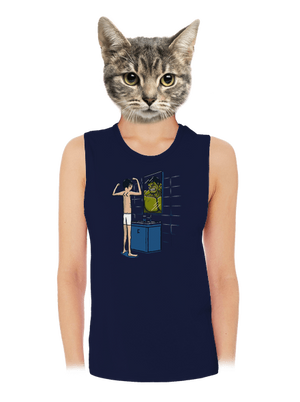 Hulk dámske tielko voľné Navy